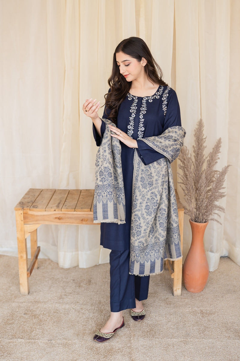 AISLING - 3PC DHANAK EMBROIDERED ZN-1061
