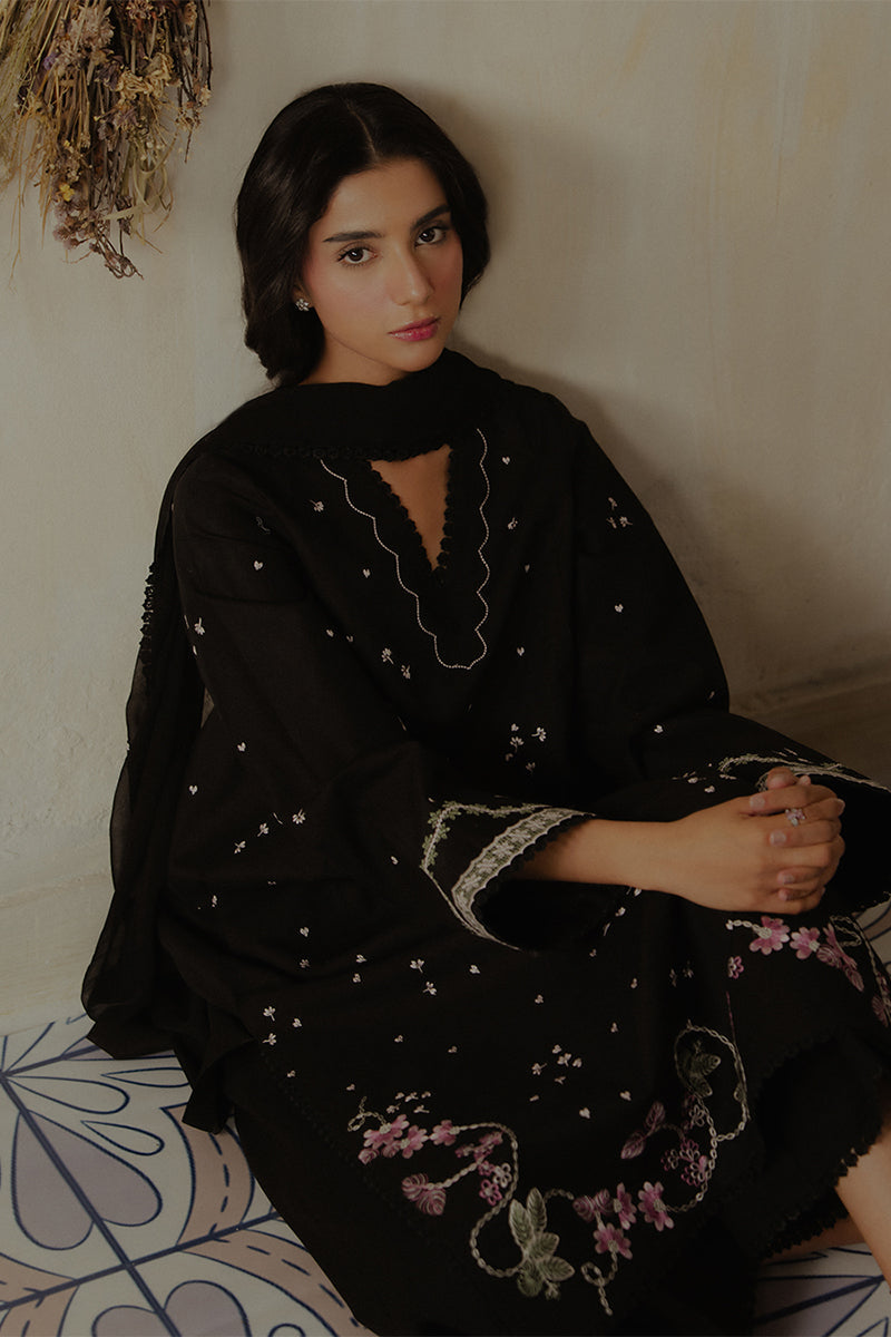 ZIVA - 3PC DHANAK EMBROIDERED ZN-1091