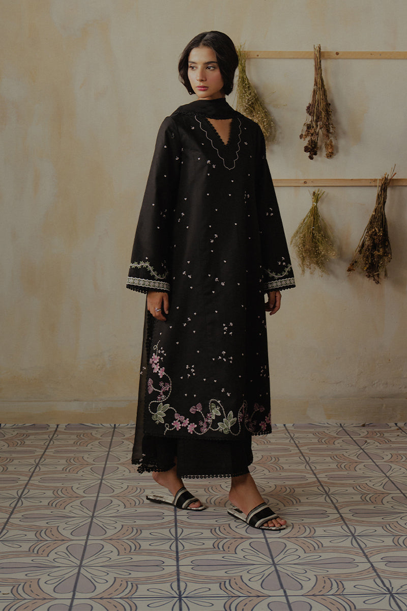ZIVA - 3PC DHANAK EMBROIDERED ZN-1091