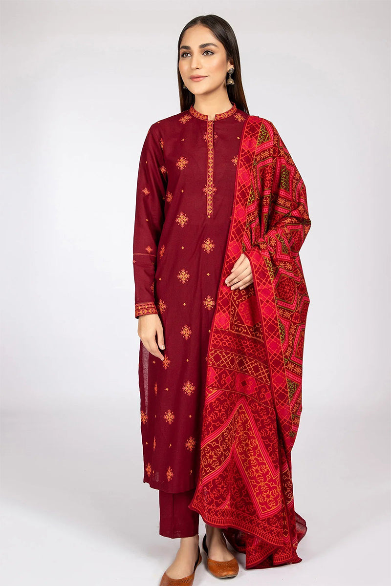 KAYSERIA - 3PC DHANAK EMBROIDERED ZN-1057