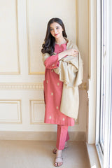 AISLING - 3PC DHANAK EMBROIDERED ZN-1039