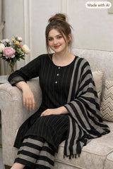 Marina Khaddi Sussi 3Piece Winter Special (Black)