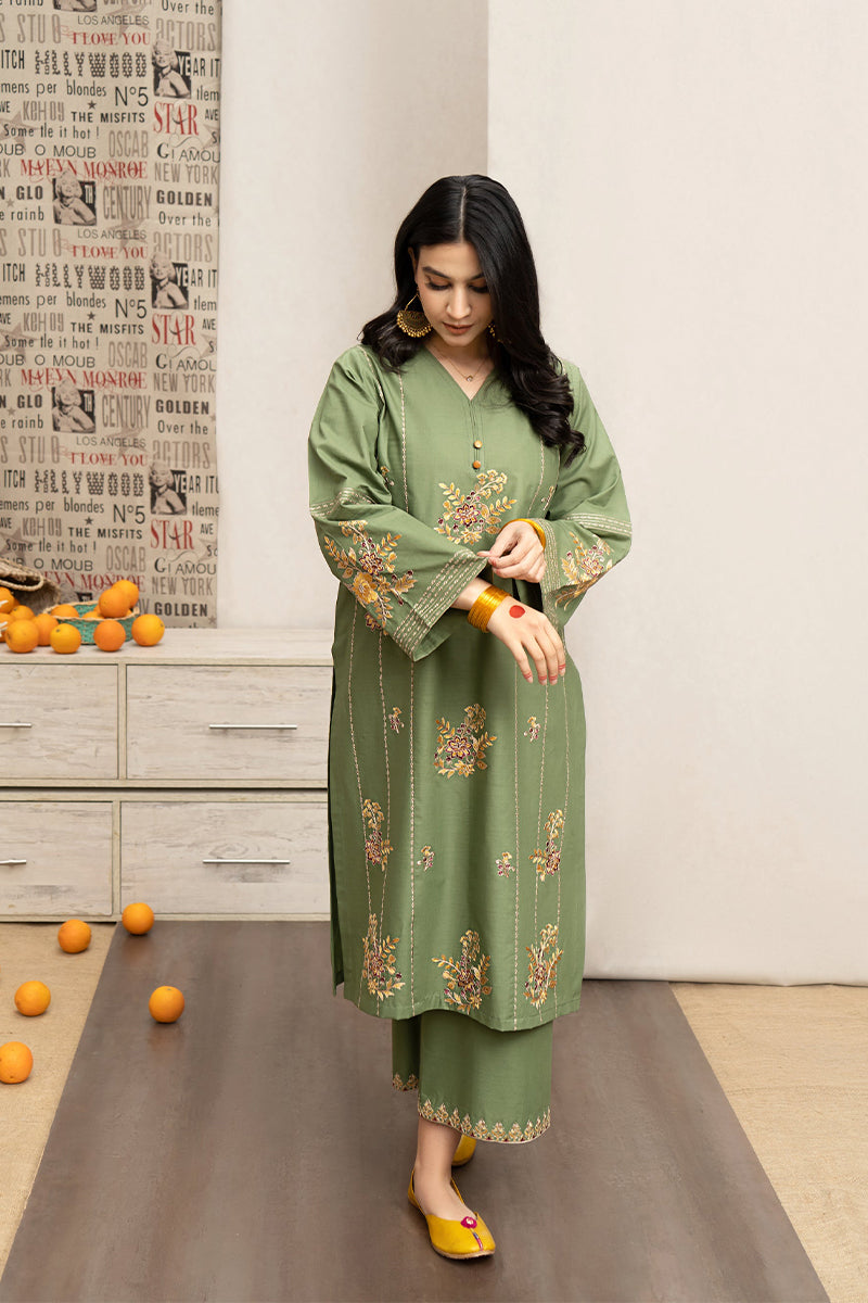 URGE - 3PC DHANAK EMBROIDERED ZN-1059