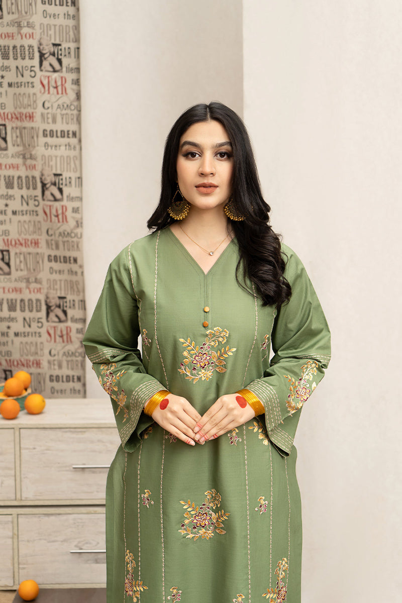 URGE - 3PC DHANAK EMBROIDERED ZN-1059
