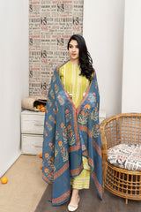 URGE - 3PC DHANAK EMBROIDERED ZN-1056