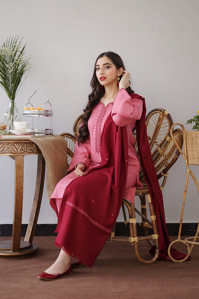 AISLING - 3PC DHANAK EMBROIDERED ZN-1087