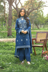 PANACHE - 3PC DHANAK EMBROIDERED ZN-1097