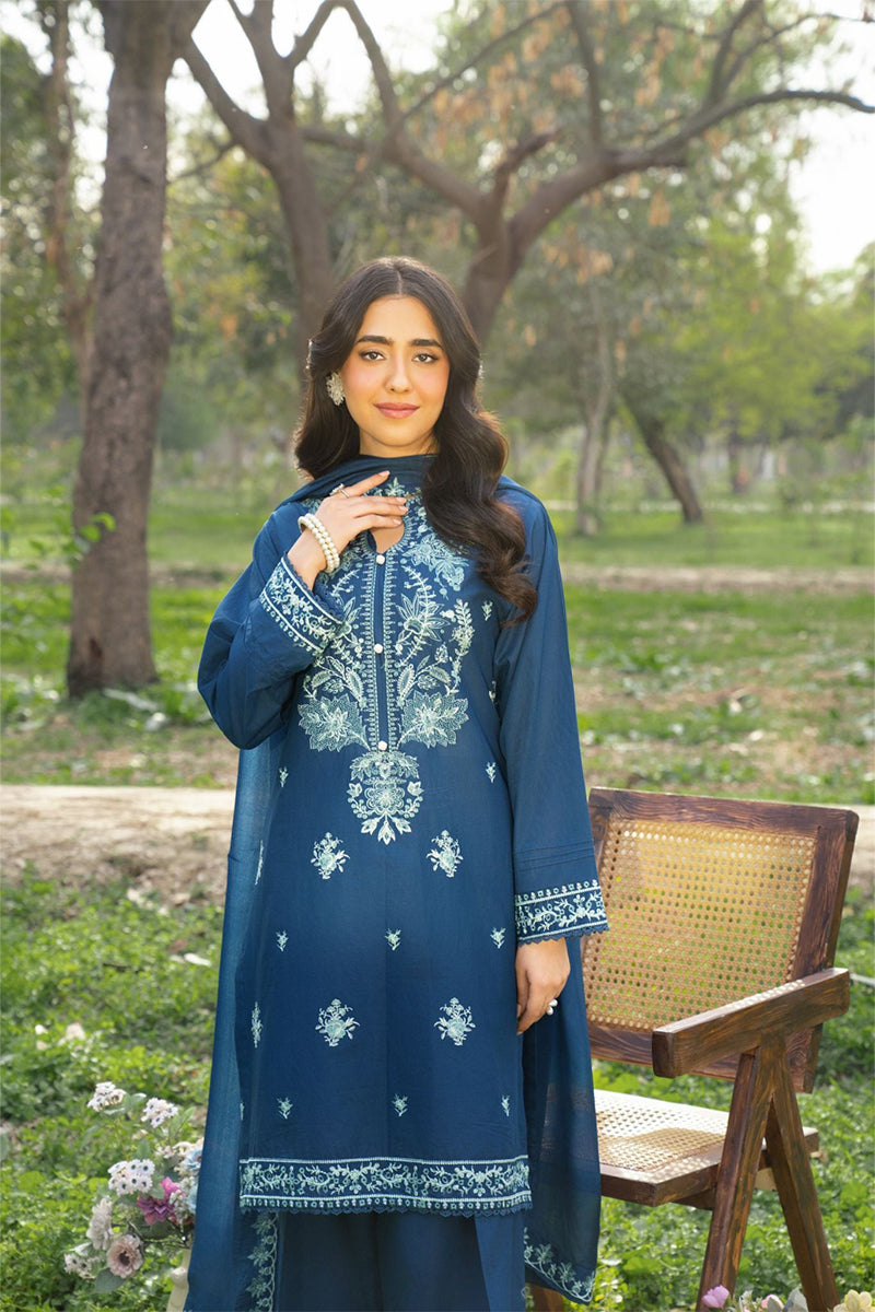 PANACHE - 3PC DHANAK EMBROIDERED ZN-1097