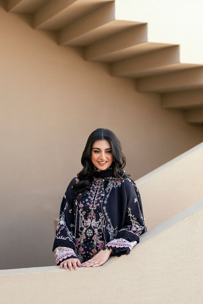 Florent-3PC DHANAK EMBROIDERED SHIRT WITH DHANK SHAWL AND TROUSER ZDH-514