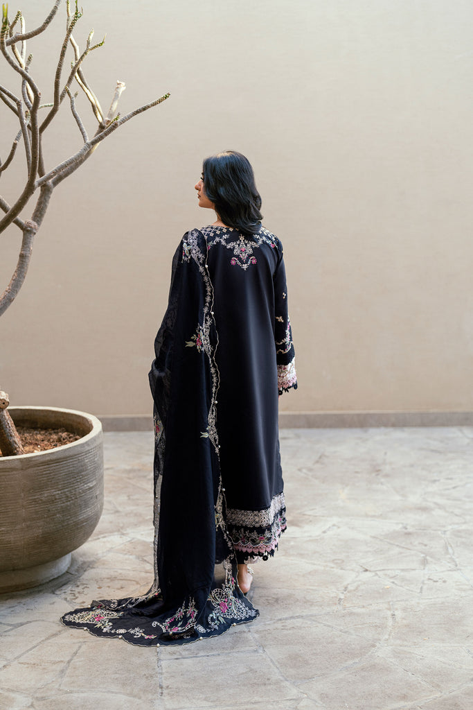 Florent-3PC DHANAK EMBROIDERED SHIRT WITH DHANK SHAWL AND TROUSER ZDH-514