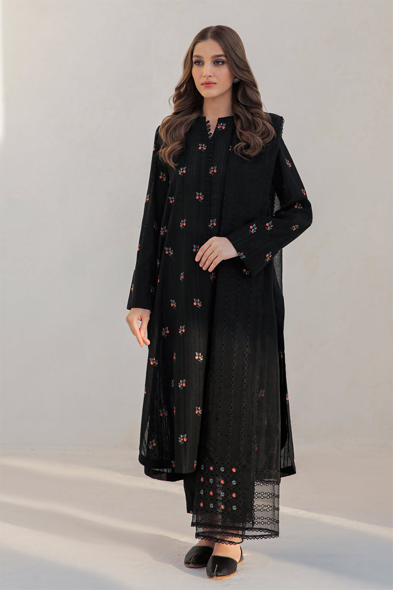 JAZMIN - 3PC DHANAK EMBROIDERED ZN-1023