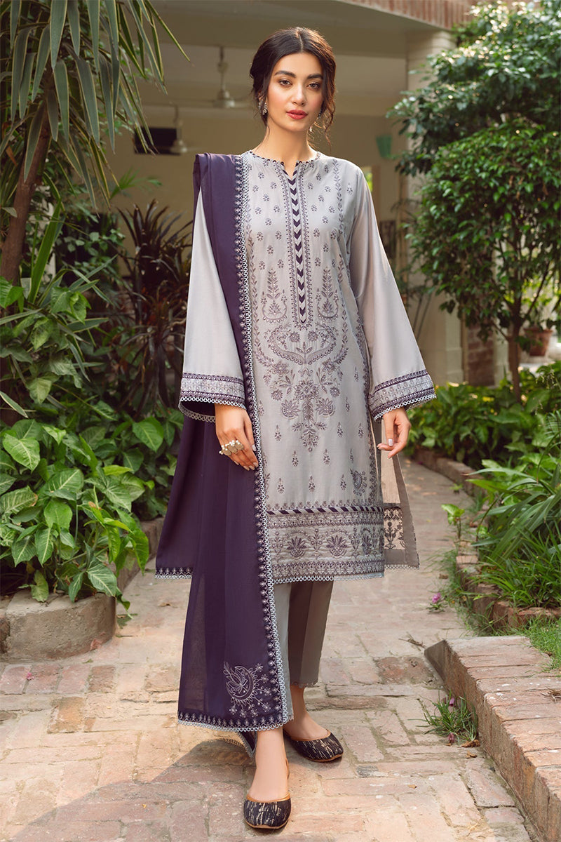 JAZMIN 3PC DHANAK EMBROIDERED ZN-1036