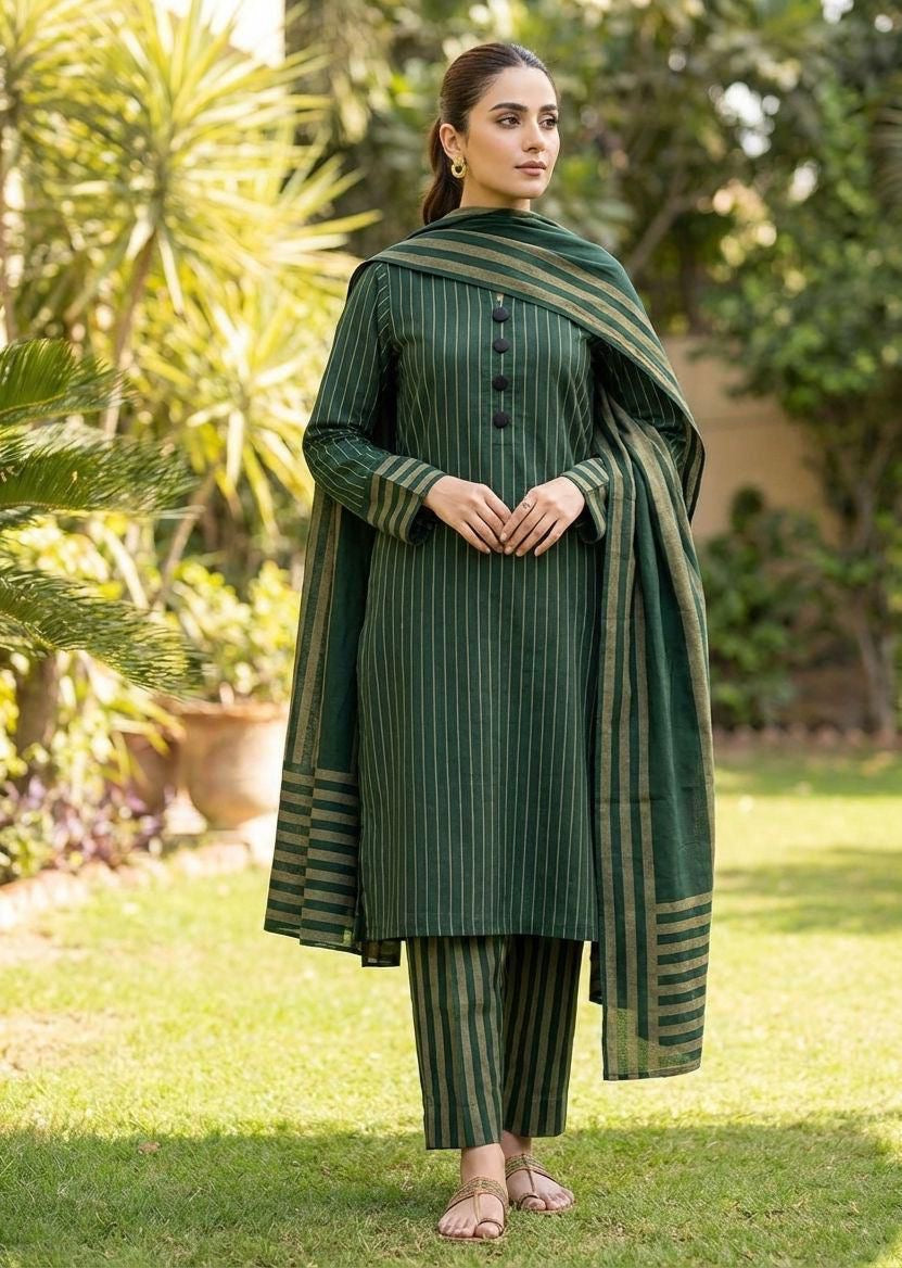 Marina Khaddi Sussi 3Piece Winter Special (Green)