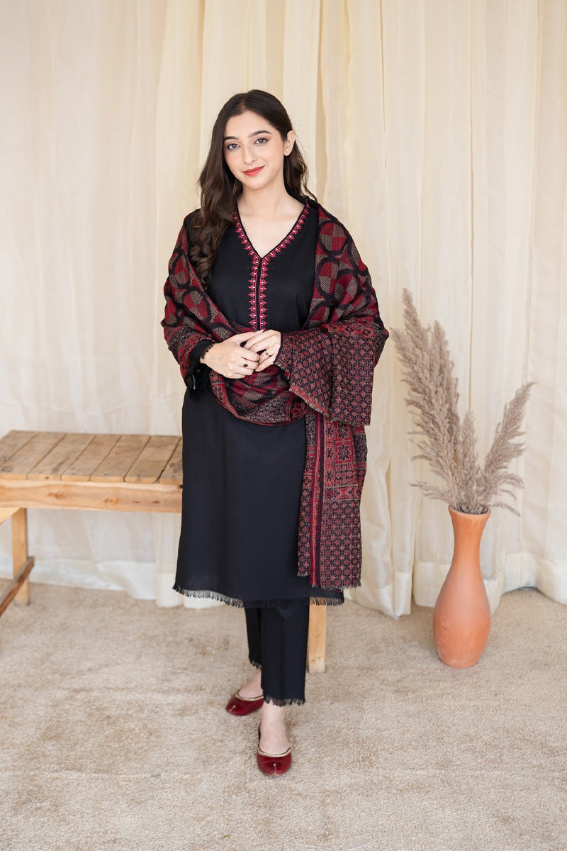 AISLING - 3PC DHANAK EMBROIDERED ZN-1040