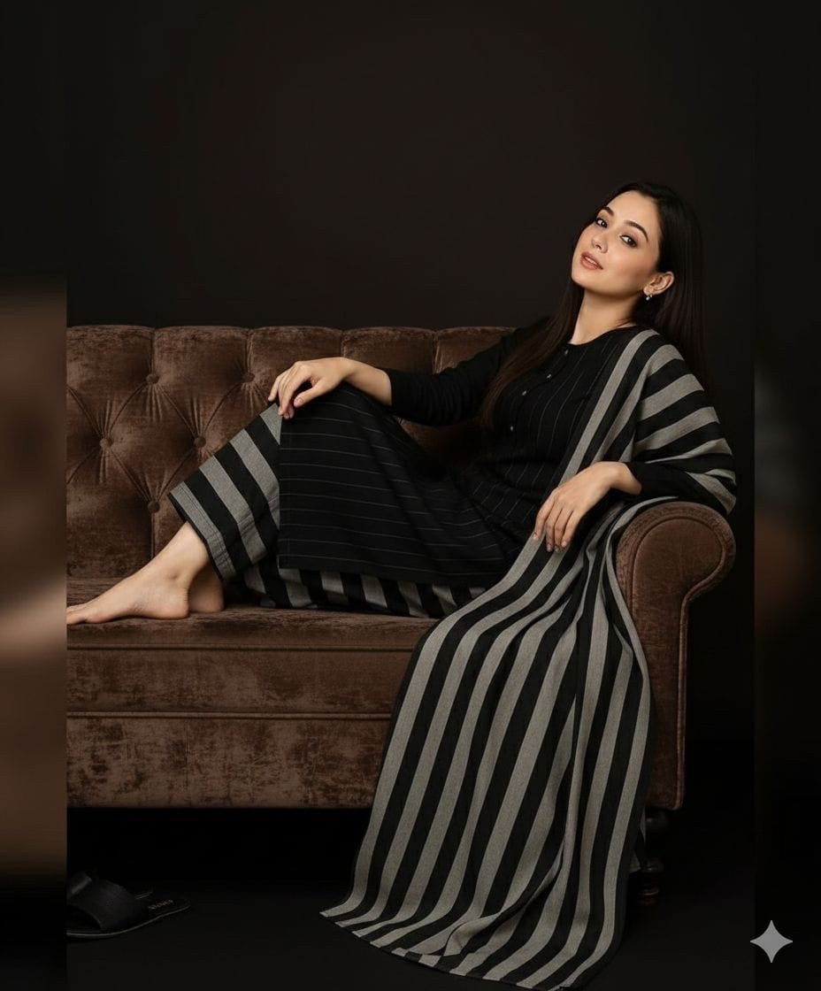 Marina Khaddi Sussi 3Piece Winter Special (Black)