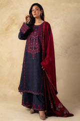 ZARA SHAH JAHAN - 3PC DHANAK EMBROIDERED ZN-1058