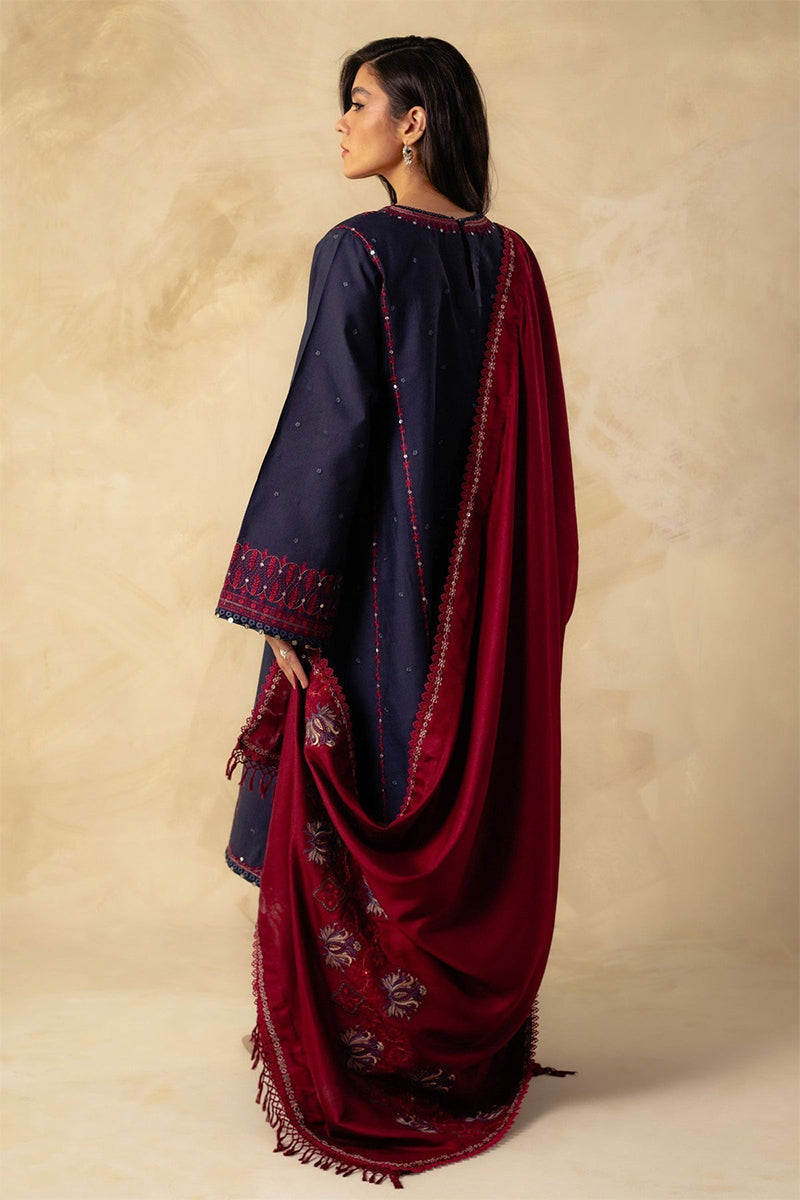 ZARA SHAH JAHAN - 3PC DHANAK EMBROIDERED ZN-1058