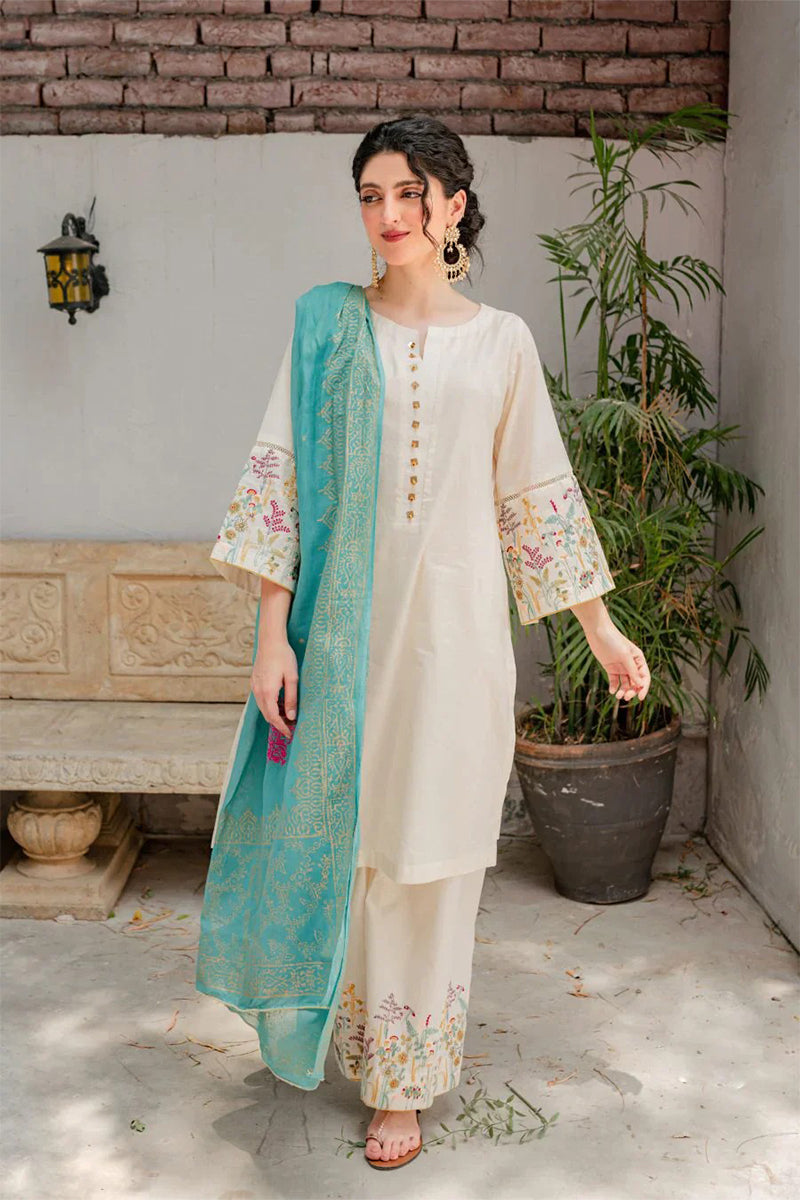 KASTOOR - 3PC DHANAK EMBROIDERED ZN-1016