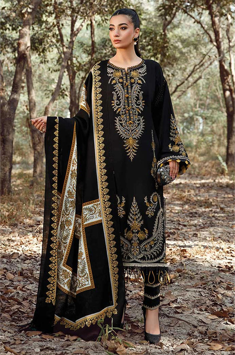 MARIA B - 3PC DHANAK EMBROIDERED ZN-1009