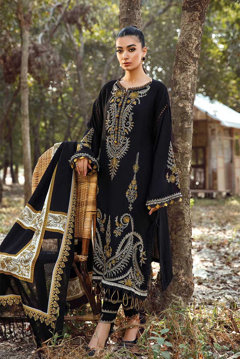 MARIA B - 3PC DHANAK EMBROIDERED ZN-1009