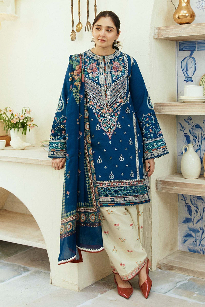 ZARA SHAH JAHAN - 3PC DHANAK EMBROIDERED ZN-1041