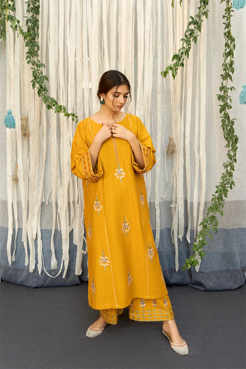 URGE - 3PC DHANAK EMBROIDERED ZN-1014