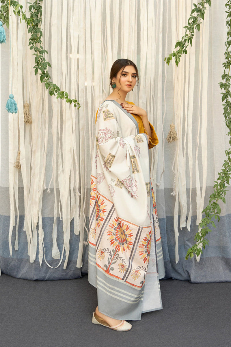 URGE - 3PC DHANAK EMBROIDERED ZN-1014