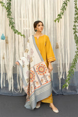 URGE - 3PC DHANAK EMBROIDERED ZN-1014