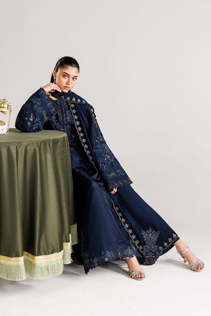 Iznik Brand Dhanak Embroidery 3 Piece Unstitched Dress ZN-1175