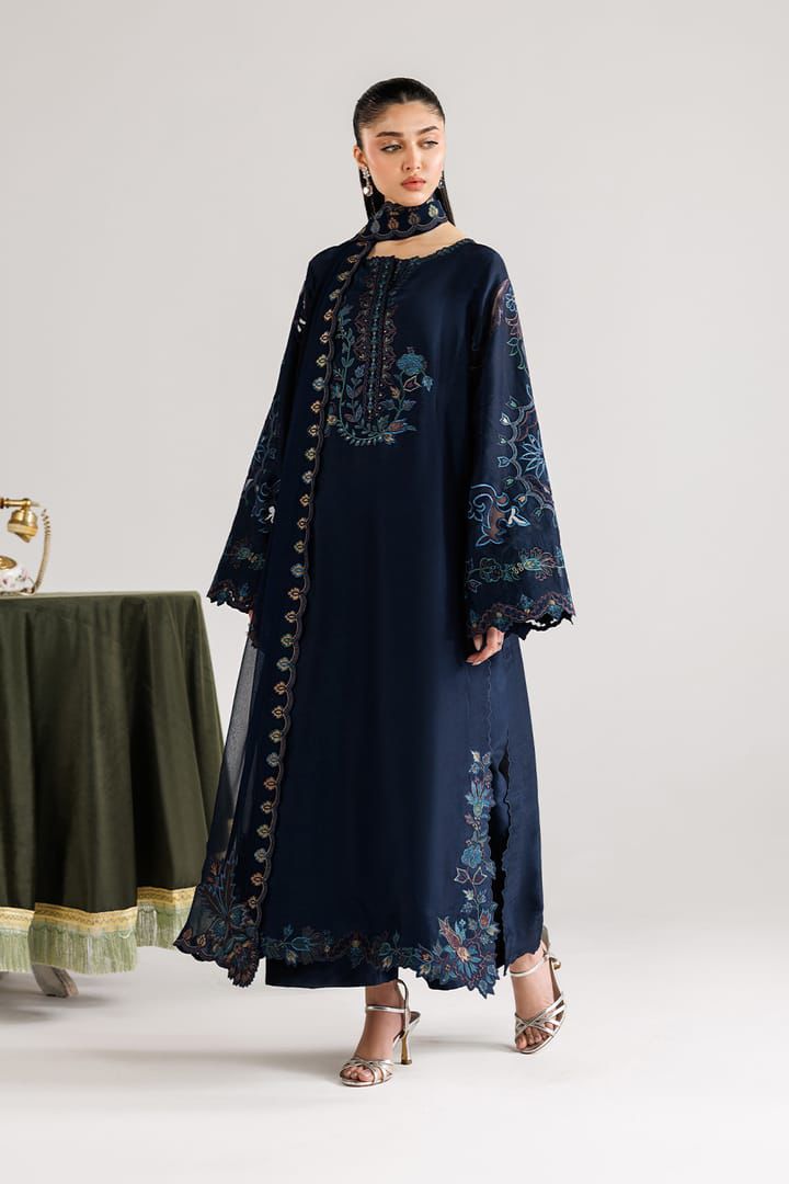 Iznik Brand Dhanak Embroidery 3 Piece Unstitched Dress ZN-1175