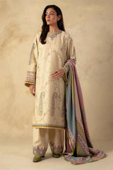 ZARA SHAH JAHAN - 3PC DHANAK EMBROIDERED ZN-1049