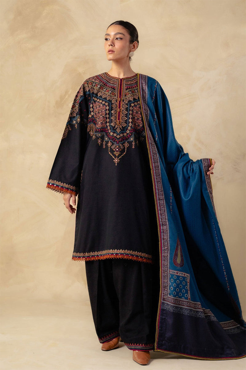 ZARA SHAH JAHAN - 3PC DHANAK EMBROIDERED ZN-1044