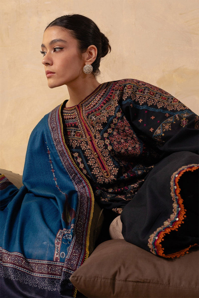 ZARA SHAH JAHAN - 3PC DHANAK EMBROIDERED ZN-1044