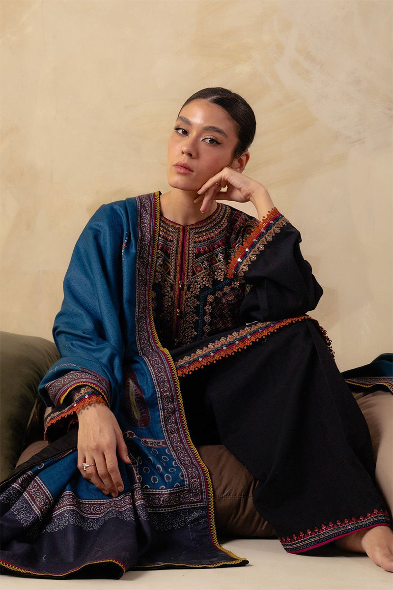 ZARA SHAH JAHAN - 3PC DHANAK EMBROIDERED ZN-1044