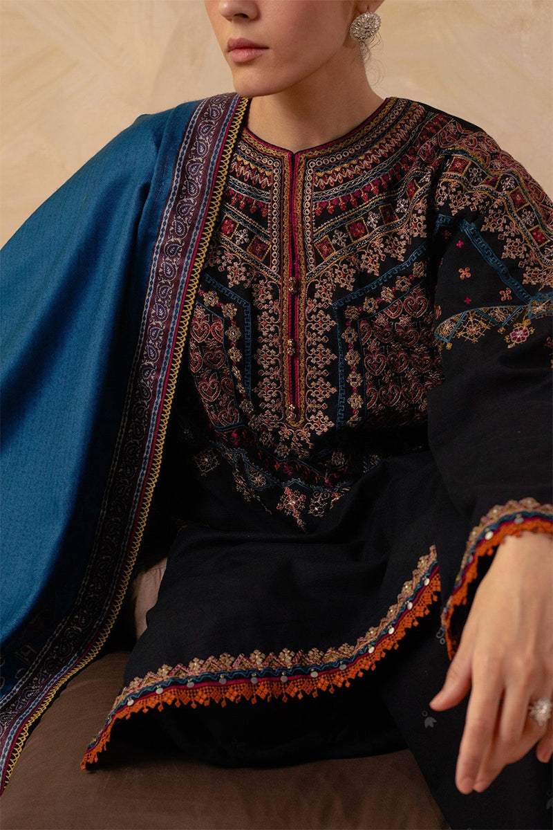 ZARA SHAH JAHAN - 3PC DHANAK EMBROIDERED ZN-1044