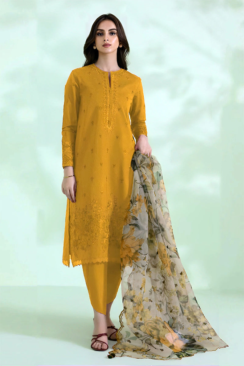 SAPPHIRE - 3PC DHANAK EMBROIDERED ZN-1026