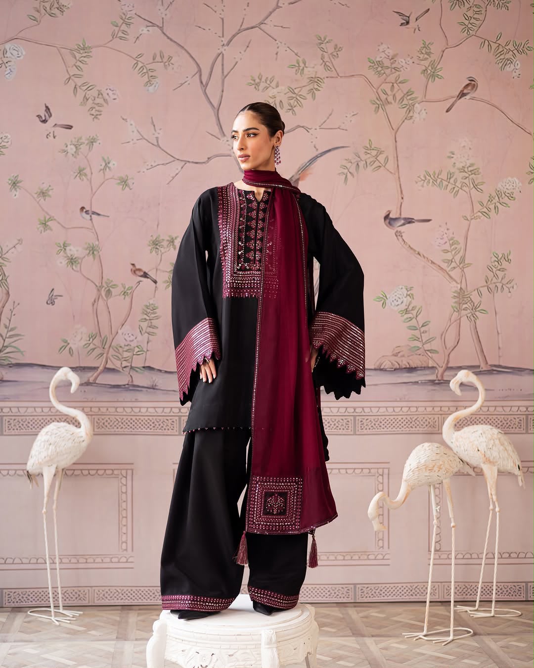 Charizma Brand Most Viral Colour With Embroidered Unstitched 3 Piece Dress ZN-1168
