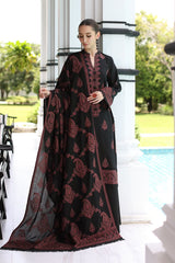 Bareeze Brand Dhanak Heavy Embroidered 3Pc Unstitched Dress Embroidery Shawl ZN-1173