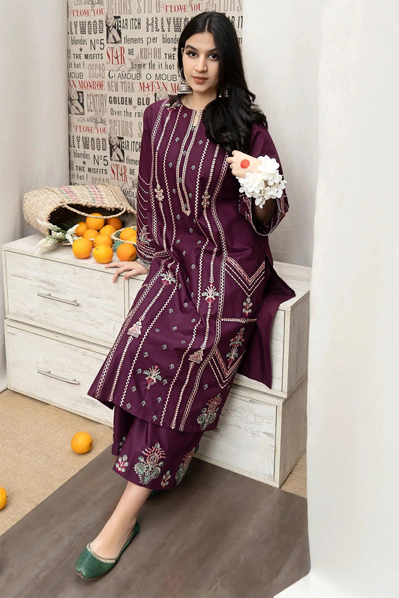 URGE - 3PC DHANAK EMBROIDERED ZN-1022