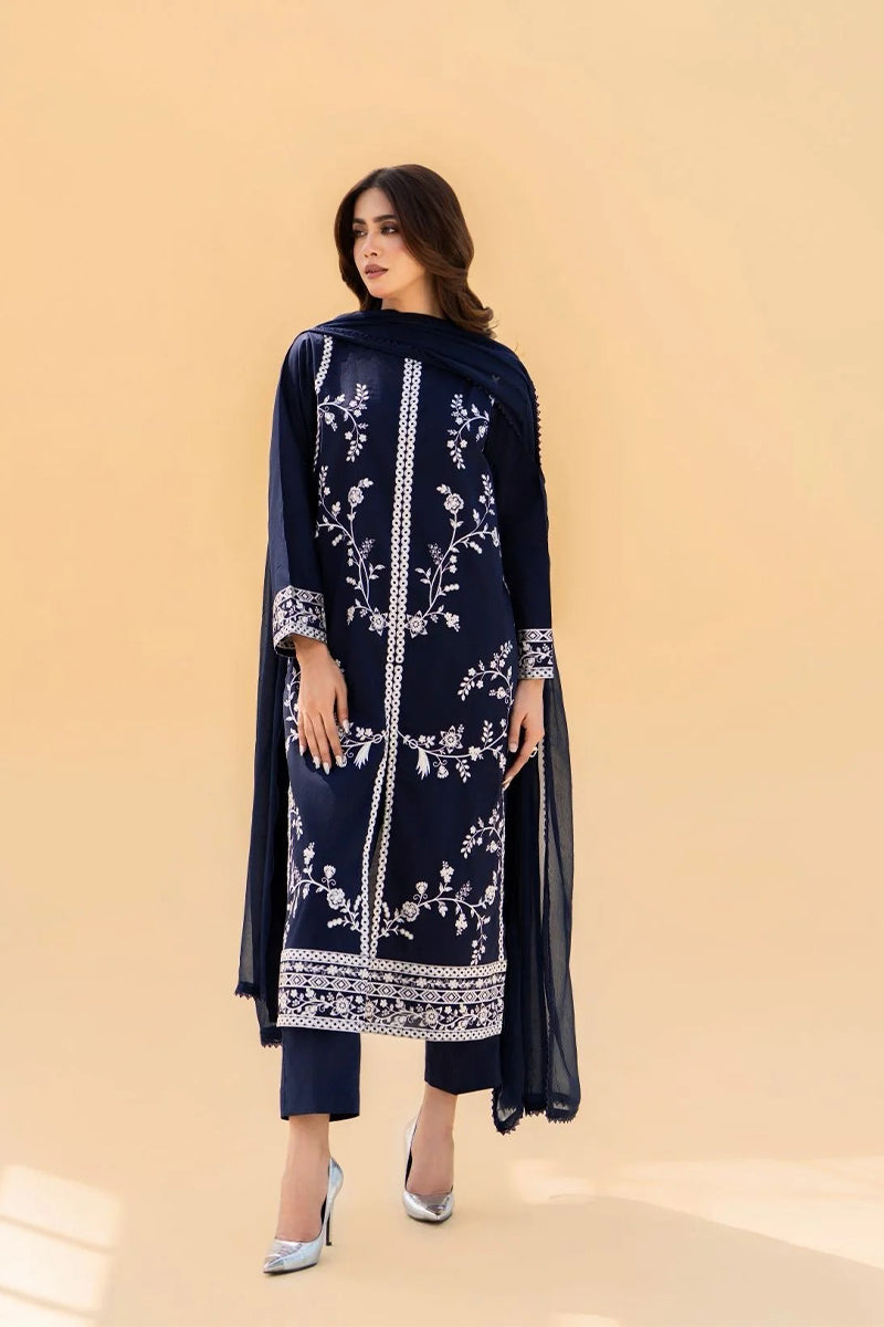 SERAN - 3PC DHANAK EMBROIDERED ZN-1095