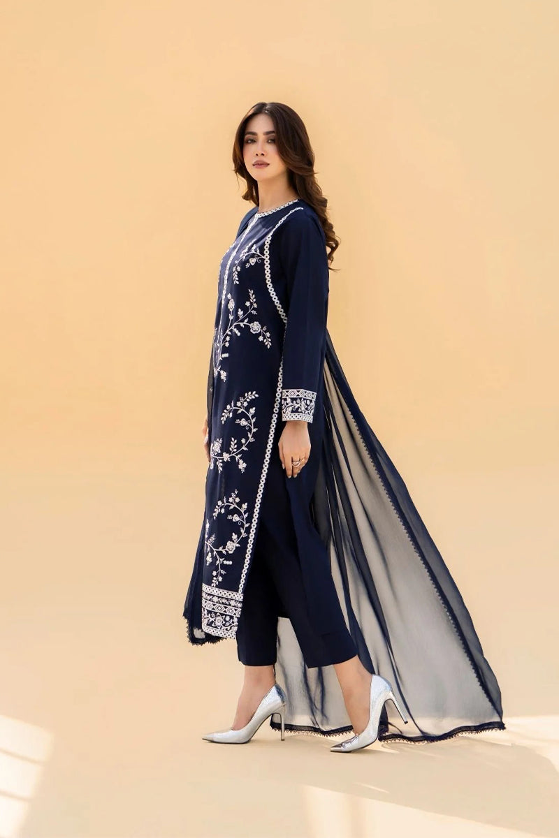 SERAN - 3PC DHANAK EMBROIDERED ZN-1095