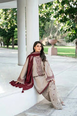 BAROQUE - 3PC DHANAK EMBROIDERED ZN-1106