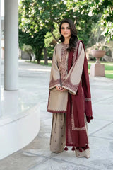BAROQUE - 3PC DHANAK EMBROIDERED ZN-1106