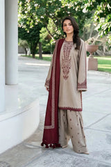 BAROQUE - 3PC DHANAK EMBROIDERED ZN-1106