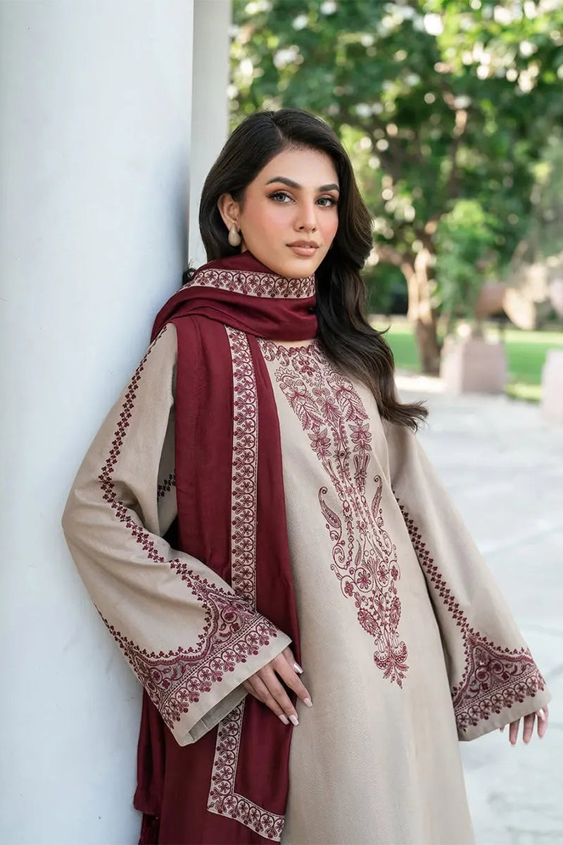 BAROQUE - 3PC DHANAK EMBROIDERED ZN-1106