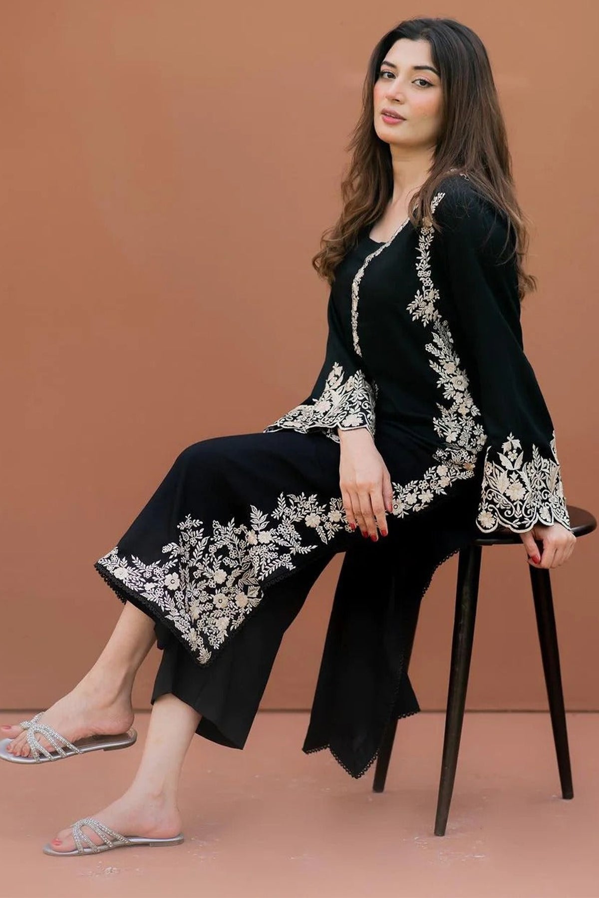 MARIA B - 2PC Dhanak EMBROIDERED ZN-1065