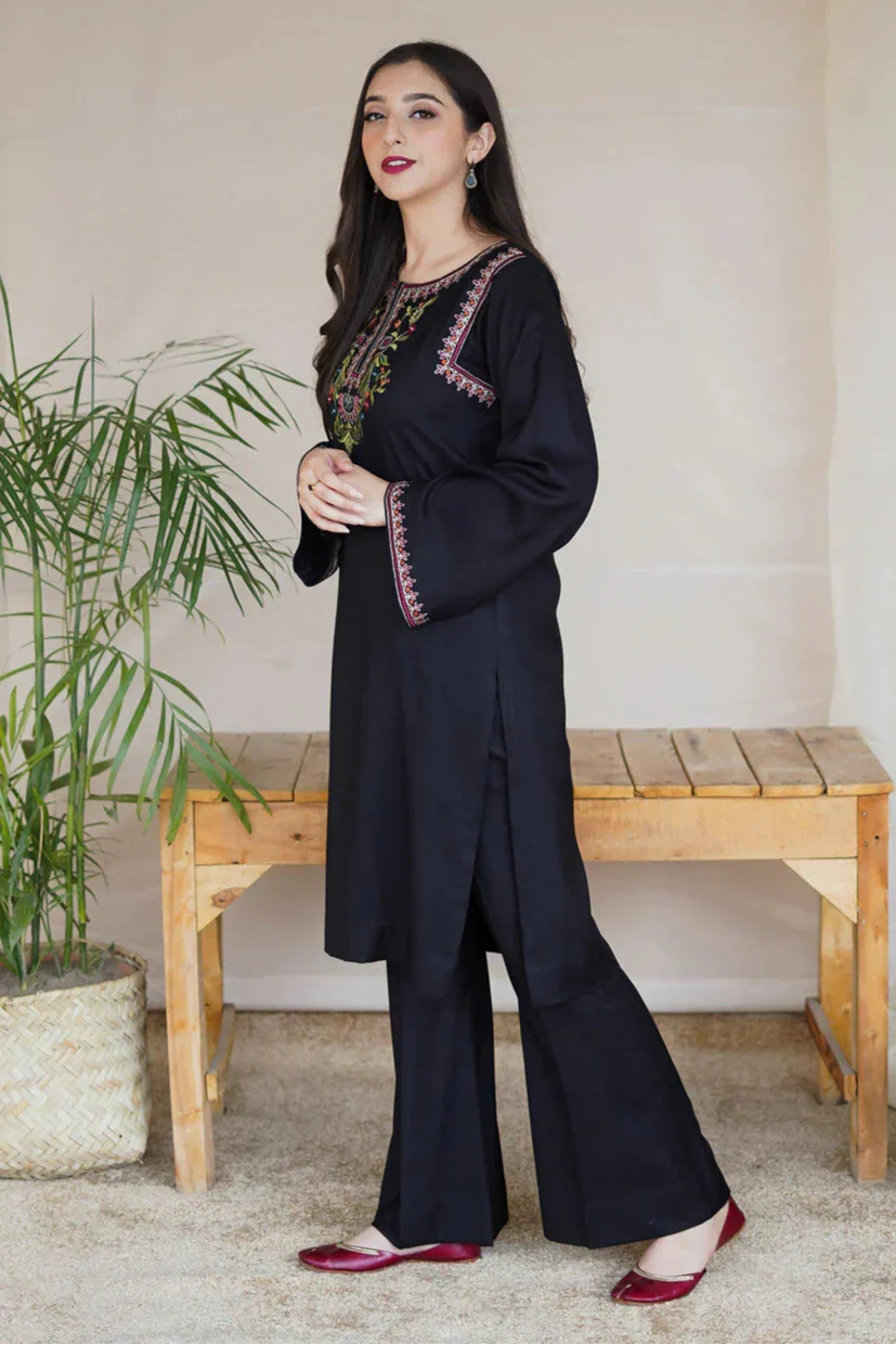 AISLING - 2PC DHANAK EMBROIDERED SHIRT AND TROUSER - ZN-1004