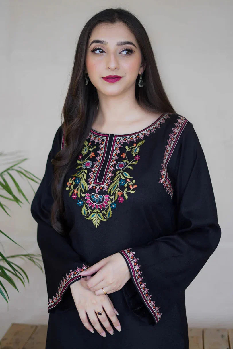 AISLING - 2PC DHANAK EMBROIDERED SHIRT AND TROUSER - ZN-1004